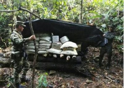 Ejército destruye laboratorio de procesamiento de cocaína en San Luis