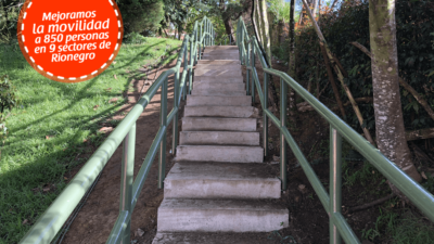 Escaleras en concreto mejoran movilidad